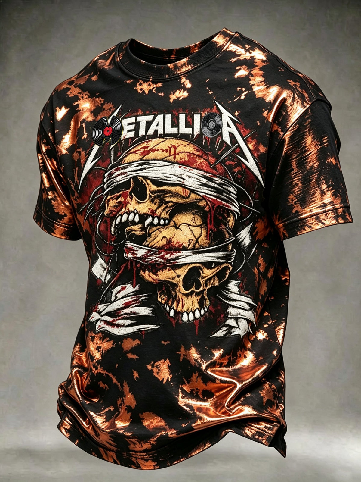 Men's Short-Sleeve T-Shirt with Music Tour Print