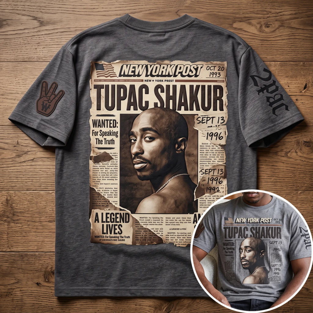 Unisex West Coast Legend Print Short-Sleeve T-Shirt