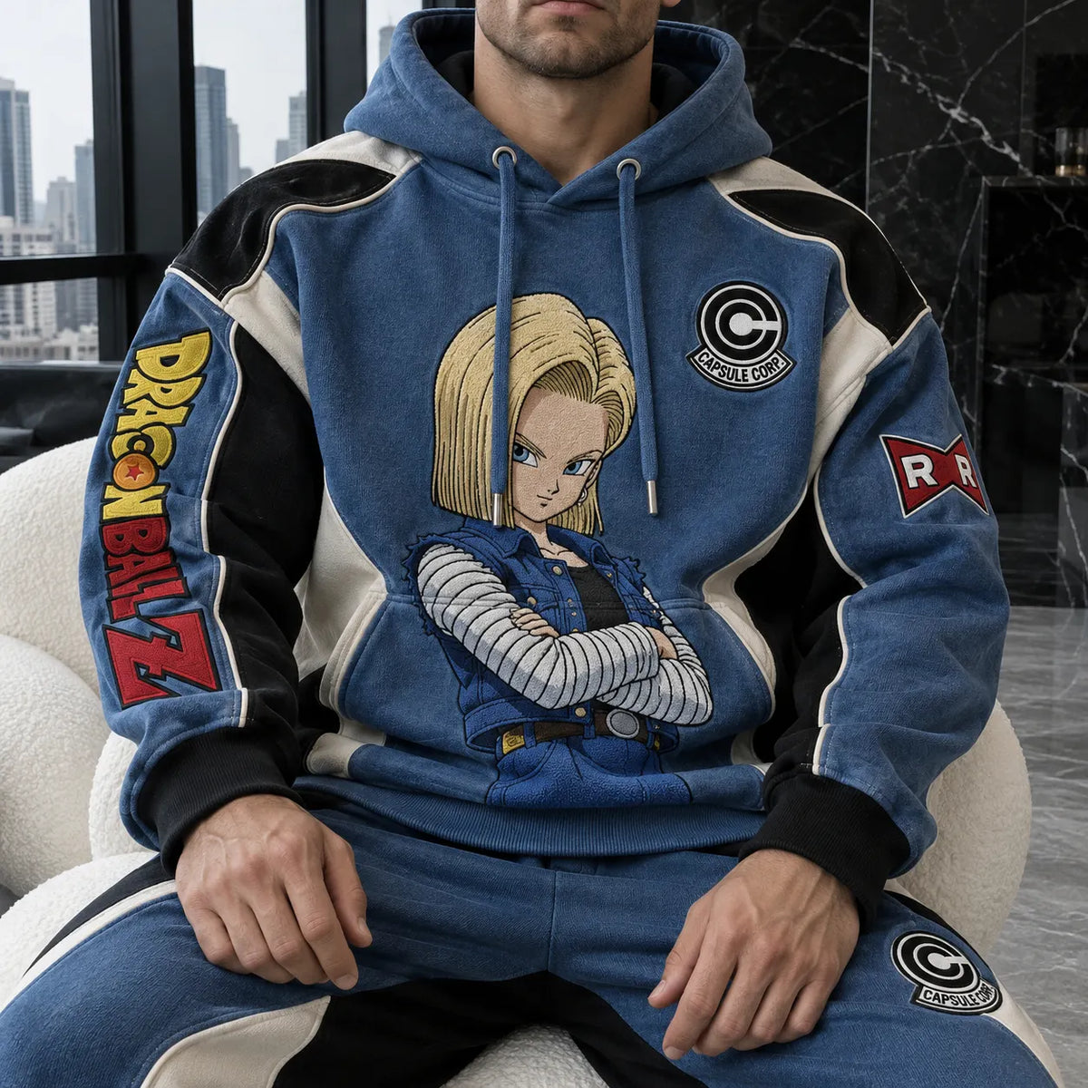 Unisex Oversized Casual Anime-print Hoodie