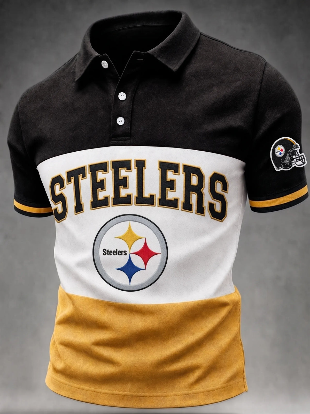 Men's Pittsburgh Steelers Fan Print Polo Shirt