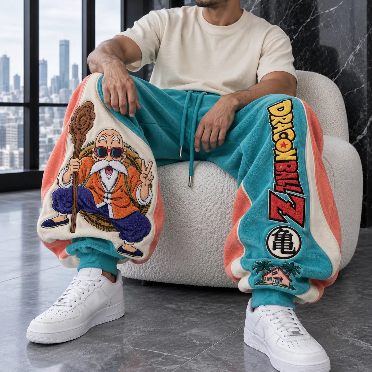 Unisex Loose-fit Casual Lantern-style Sweatpants