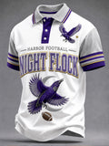 Men's Casual Classic Football Club Graphic Polo Top
