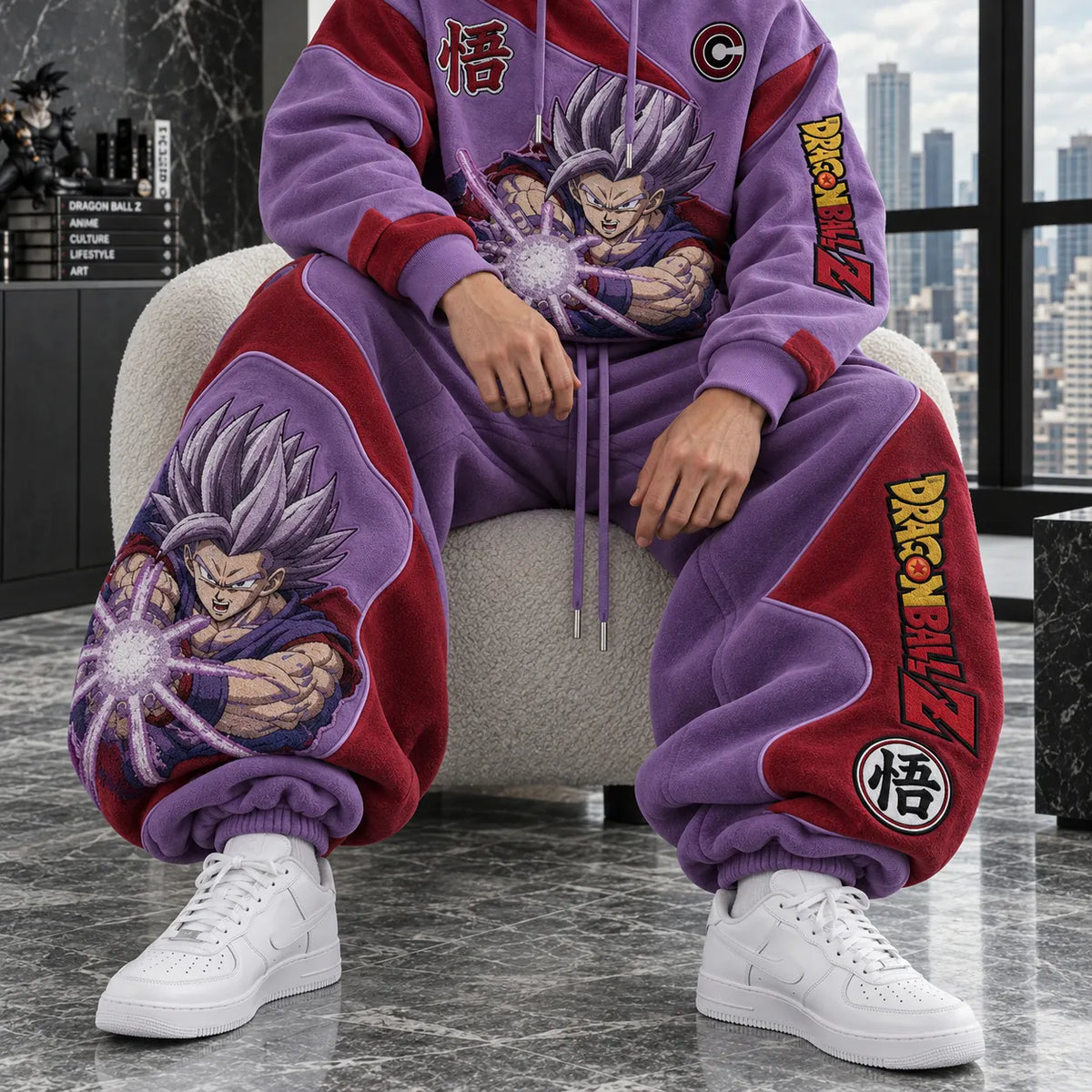 Unisex Loose-fit Casual Lantern-style Sweatpants