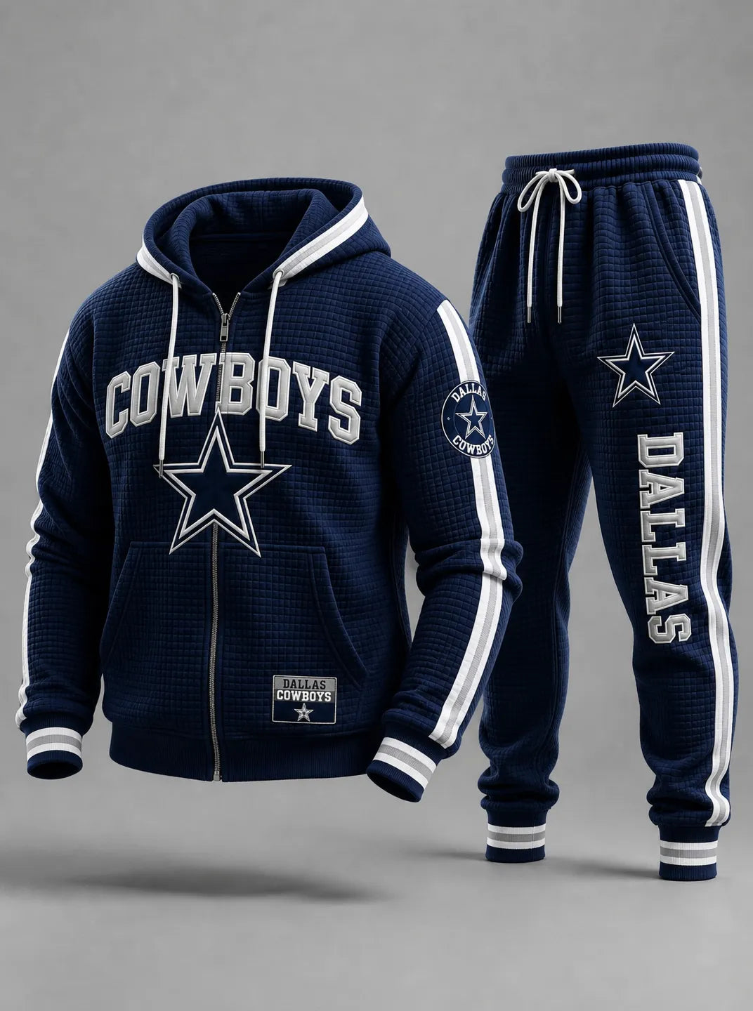 Unisex Casual Football Print Hoodies Set
