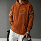 Unisex Oversized Casual Anime-print Corduroy Hoodie