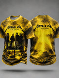 Men's Short-Sleeve T-Shirt with Music Tour Print