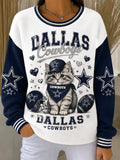 Women's Football Printed Sweatershirt