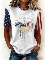 Women's USA 1776-2026 Print Casual T-Shirt