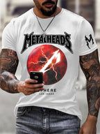 Men's Retro  2026 Metallica Sphere Music Art Metalheads Print T-Shirt