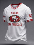 Men's Football Cheering Print T-Shirt