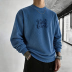 Unisex Retro Corduroy Sweatshirt In Anime Style