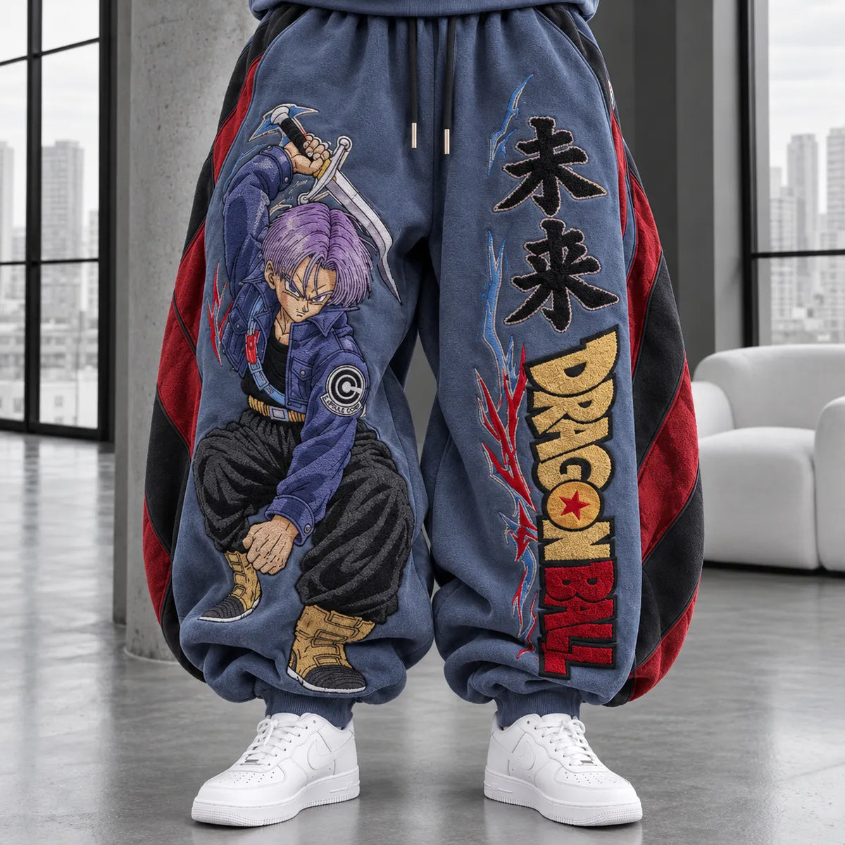 Unisex Loose-fit Casual Lantern-style Sweatpants