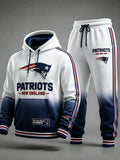 Unisex Casual Football Print Hoodies Set