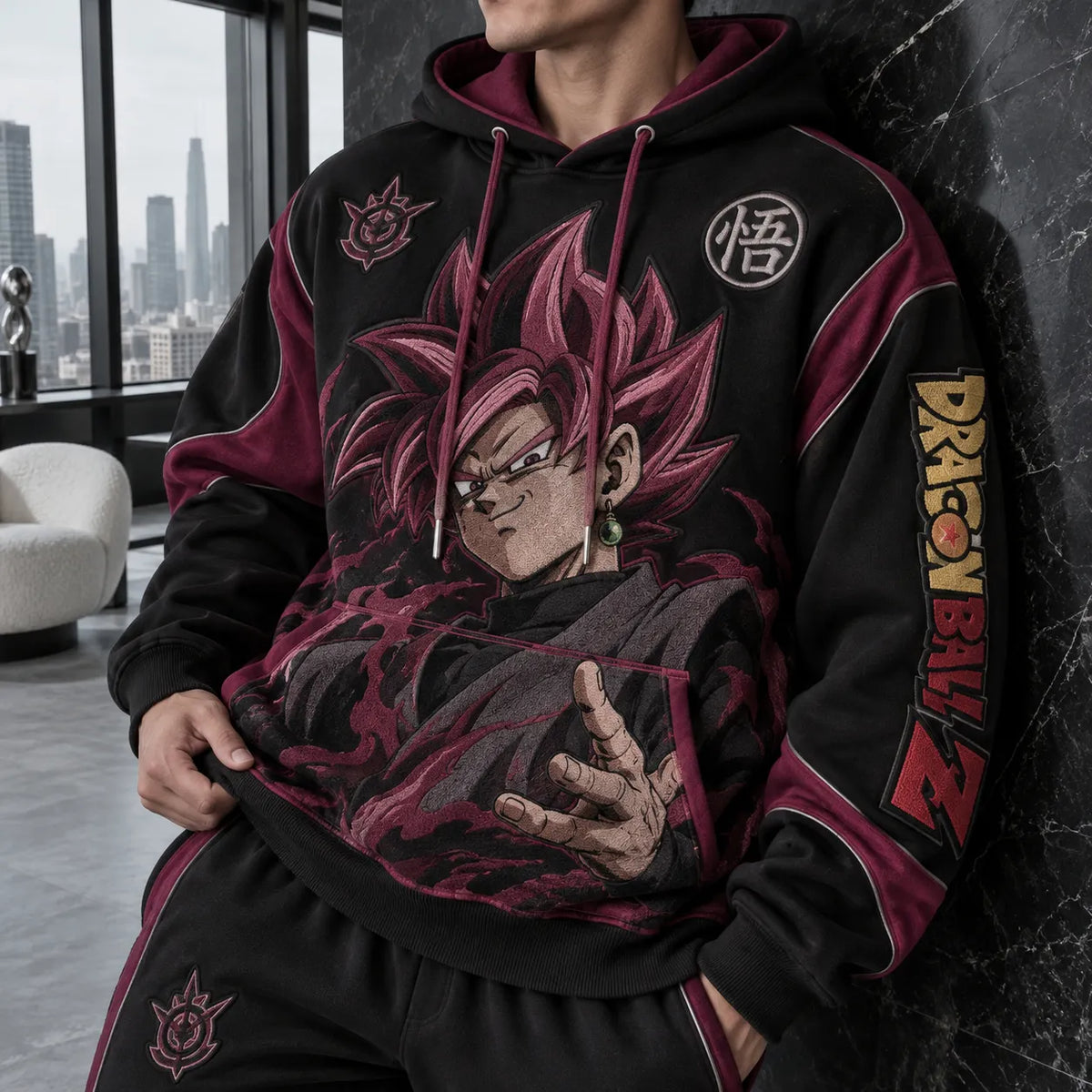 Unisex Oversized Casual Anime-print Hoodie