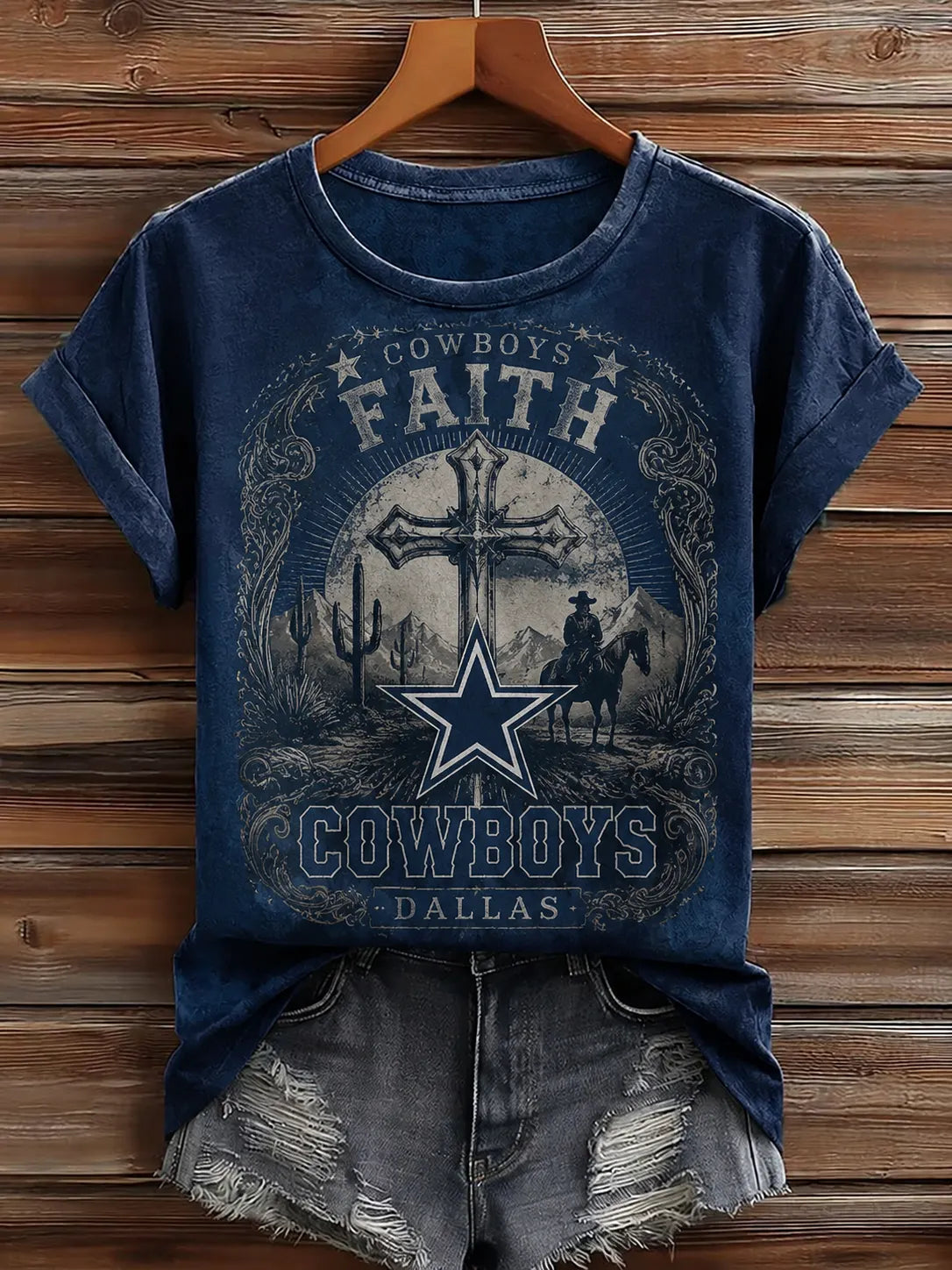Women's Casual Football Print T-Shirt