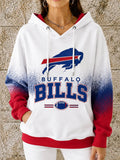 Women's Football Printed Crewneck Sweatshirt