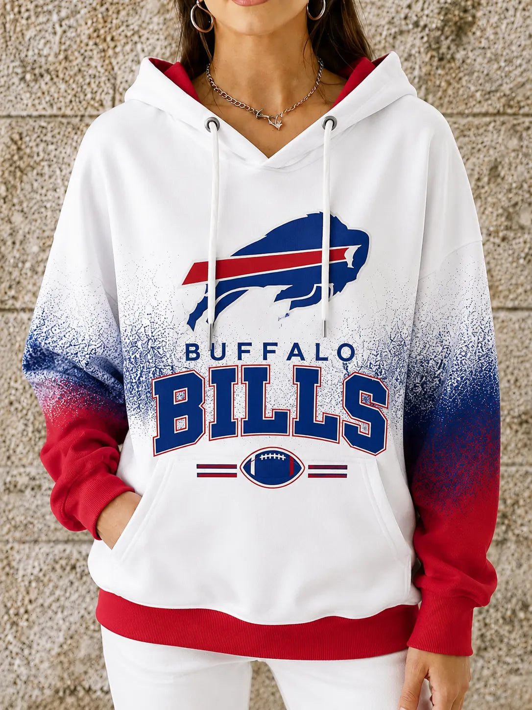 Women's Football Printed Crewneck Sweatshirt