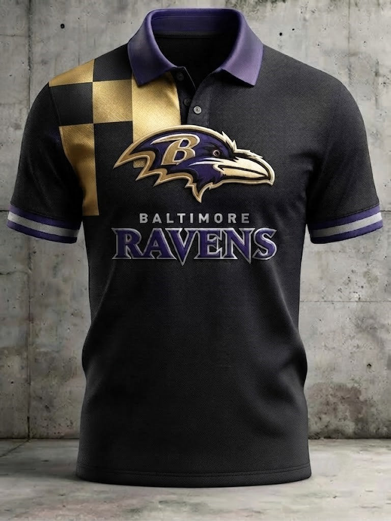 Men's Football   Print Polo Shirt