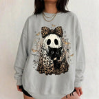Leopard Ghost Cat Halloween Sweatshirt