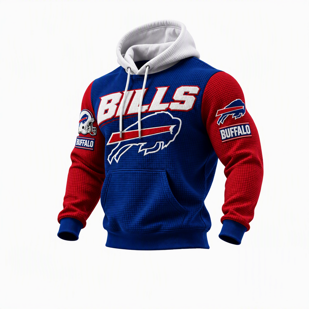 Rugby-print Waffle-knit Hoodie