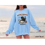 Kitty Biscuits Sweatshirt, Spooky Season Black Cat Halloween Crewneck
