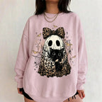 Leopard Ghost Cat Halloween Sweatshirt