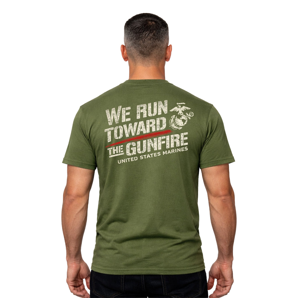 USMC “We Run Toward the Gunfire” T-Shirt
