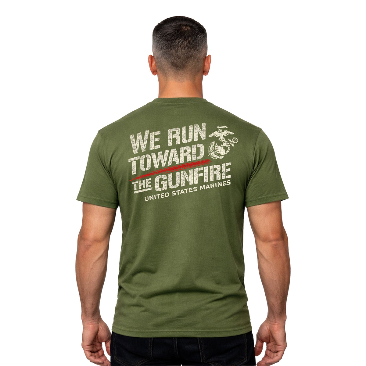 USMC “We Run Toward the Gunfire” T-Shirt