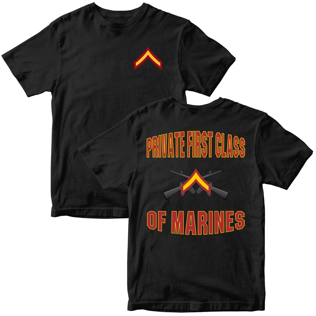 USMC "Of Marines" Rank T-Shirt - All Marine Corps Rank Insignia Available