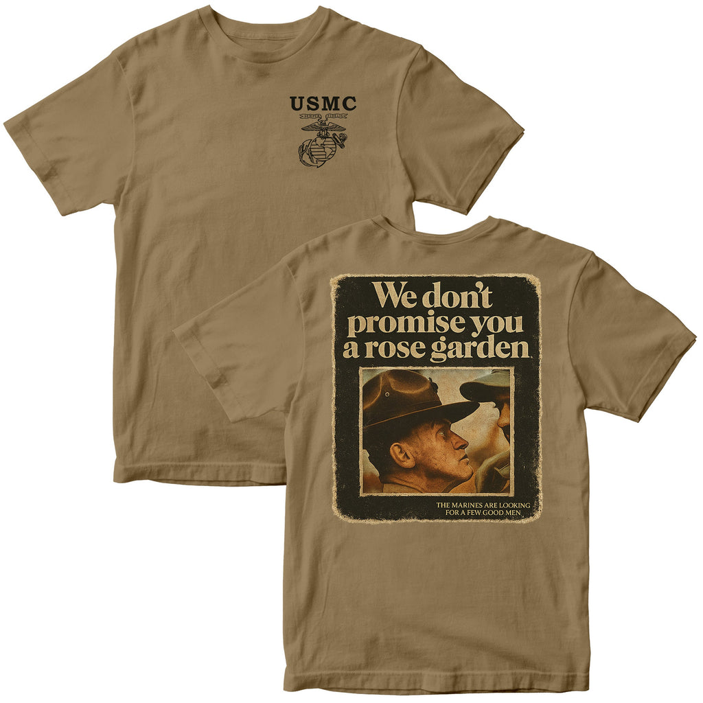 Marines “We Don’t Promise You a Rose Garden” Vintage Poster T-Shirt