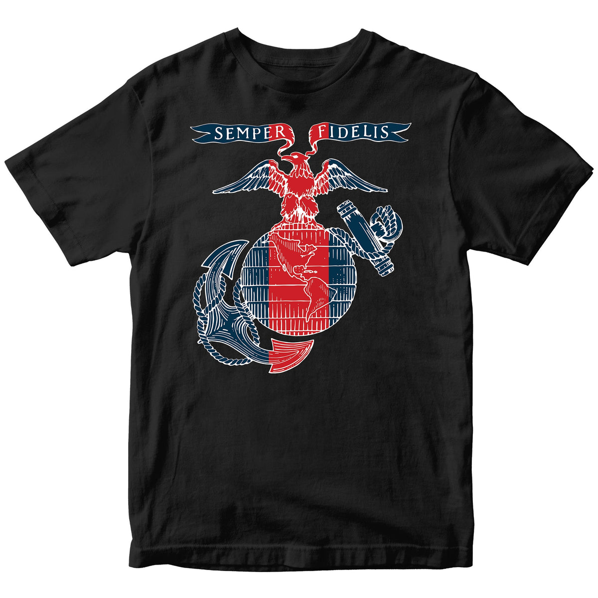 Marines Blood Stripe EGA Seal T-shirt