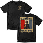 U.S. Marines "WANT YOU" Vintage Poster T-Shirt