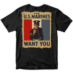 U.S. Marines "WANT YOU" Vintage Poster T-Shirt
