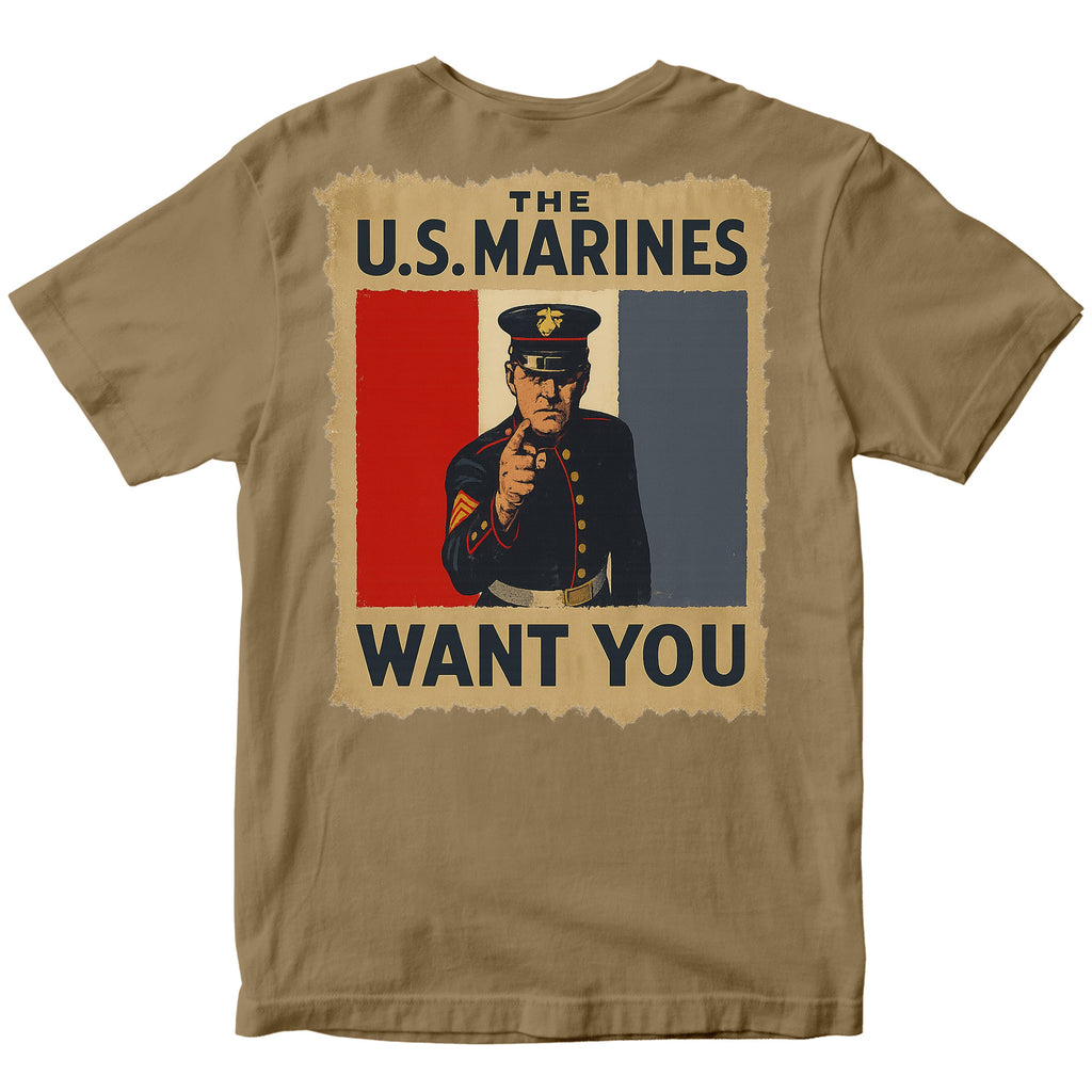 U.S. Marines "WANT YOU" Vintage Poster T-Shirt