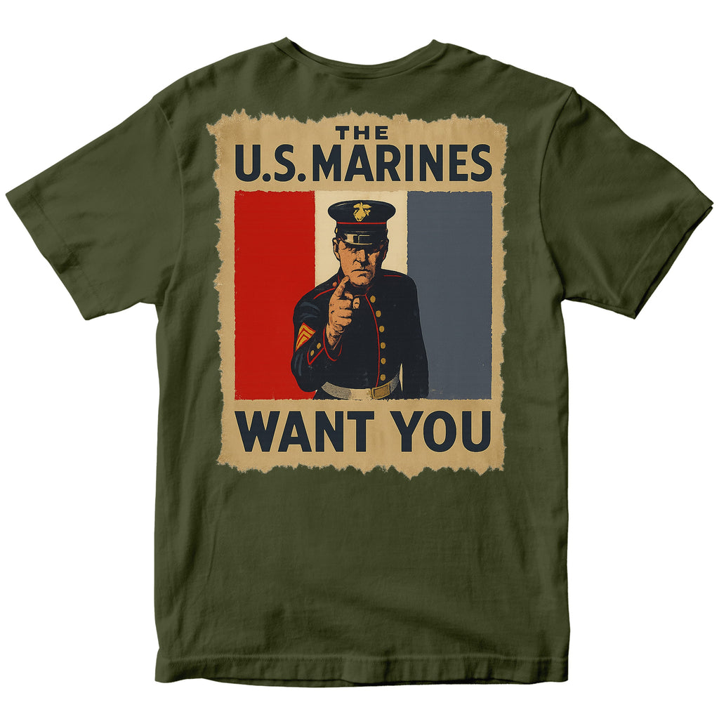 U.S. Marines "WANT YOU" Vintage Poster T-Shirt
