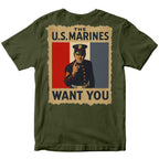 U.S. Marines "WANT YOU" Vintage Poster T-Shirt