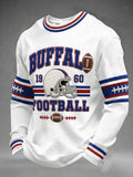 Men'S Football Printed Waffle Sweatshirt