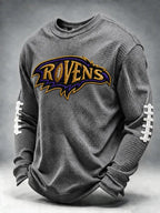 Men'S Football Printed Waffle T-Shirt