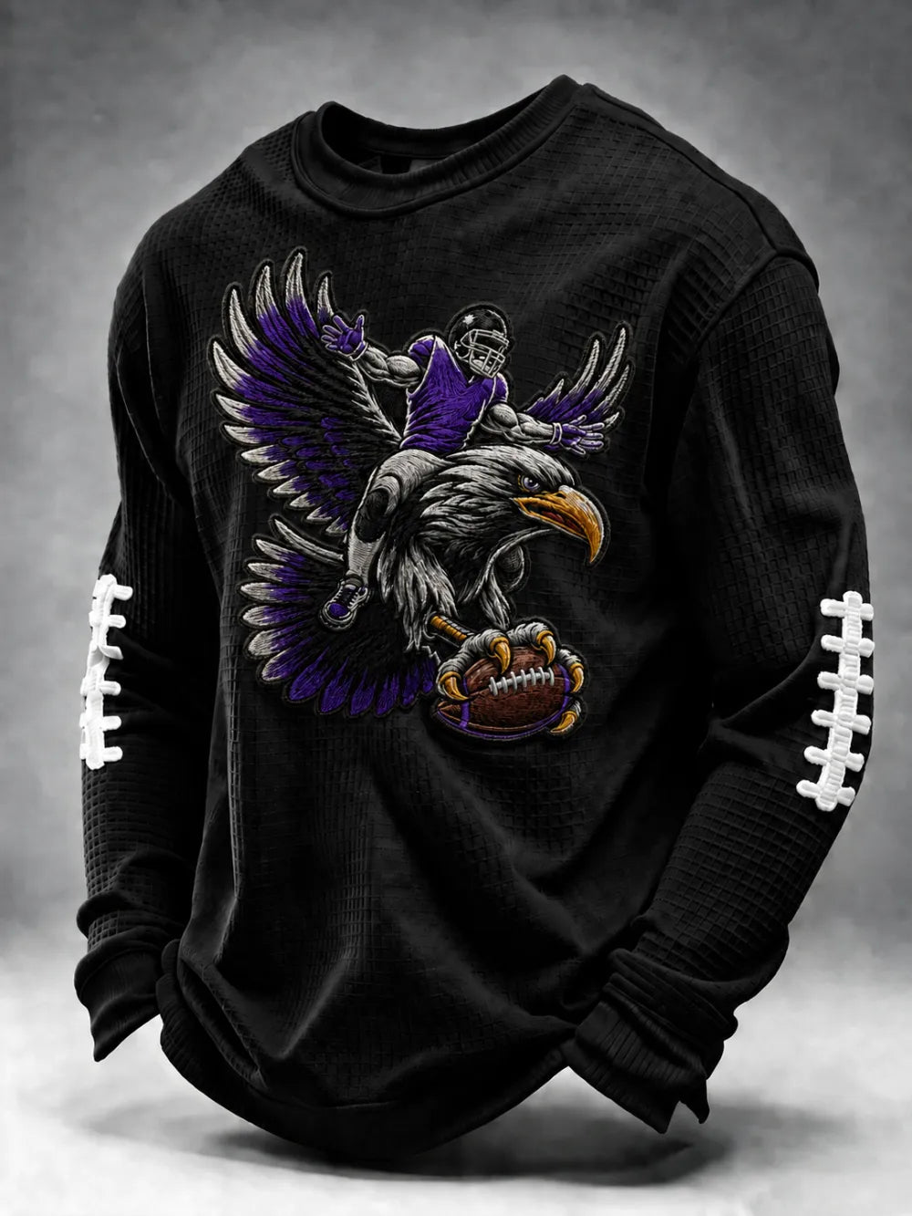 Men'S Football Printed Waffle T-Shirt