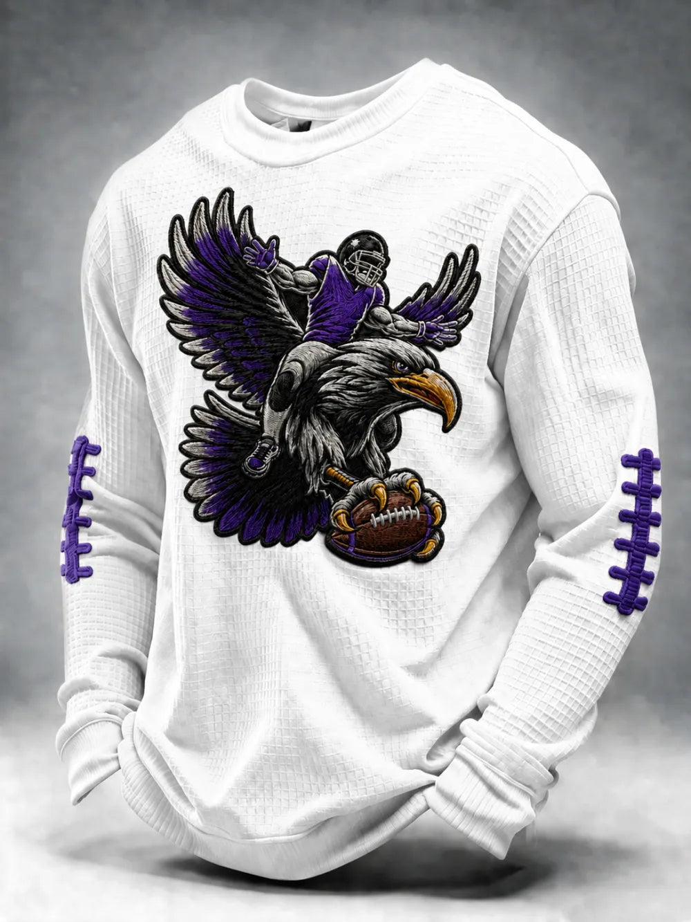 Men'S Football Printed Waffle T-Shirt