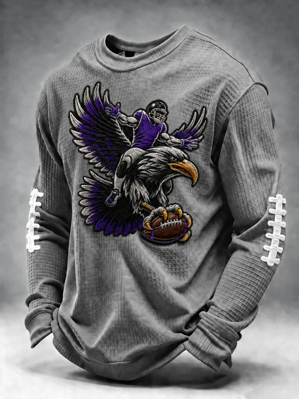 Men'S Football Printed Waffle T-Shirt