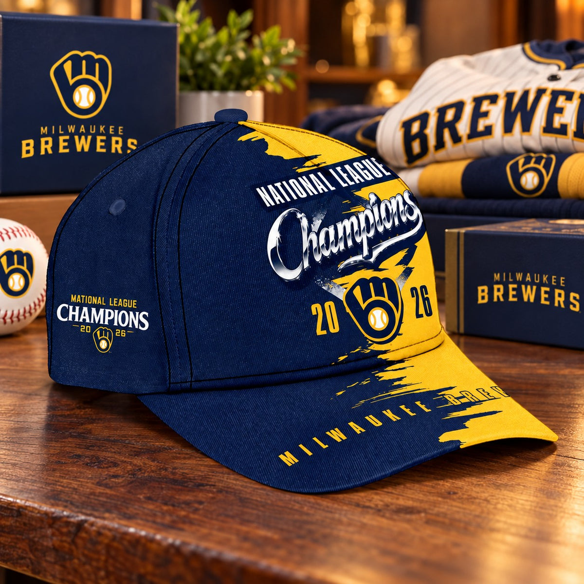 Milwaukee Brewers 2026 National League Champions Classic Cap