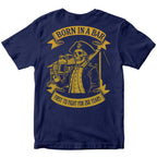 Marines Born In A Bar Skull 250th Birthday T-shirt