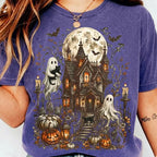 Spooky Cottage Pumpkin Graphic Tee
