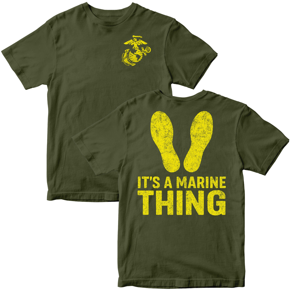 It's a Marine Thing Yellow Footprints T-Shirt