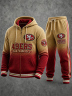Unisex Casual Football Print Sweatershirts Set