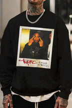 Rapper Tupac Graphic Sweatshirt For Men