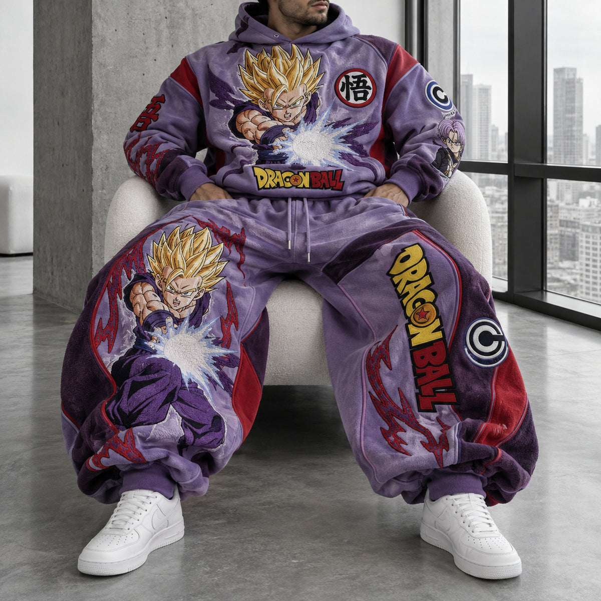 Unisex Oversized Casual Anime-print Hoodie