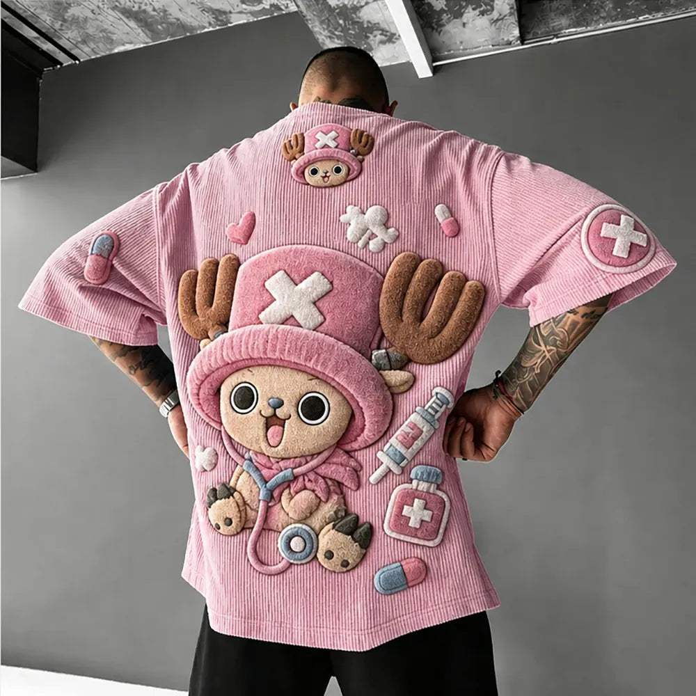 Unisex Anime-Style Retro Oversized T-Shirt