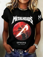 Women's 2026 Metallica Sphere Music Art Metalheads Print T-Shirt